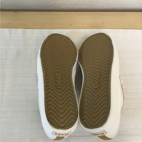 Gola for Jcrew Women's coaster smash White and Tan Sneakers size 8 - Picture 10 of 10